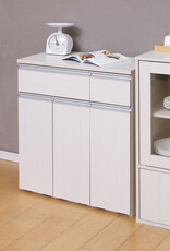 IRIS meubels, opbergboekenkast, kast, dressoir -GKN-9060- Wit eik, W24 x D29 x H90 cm