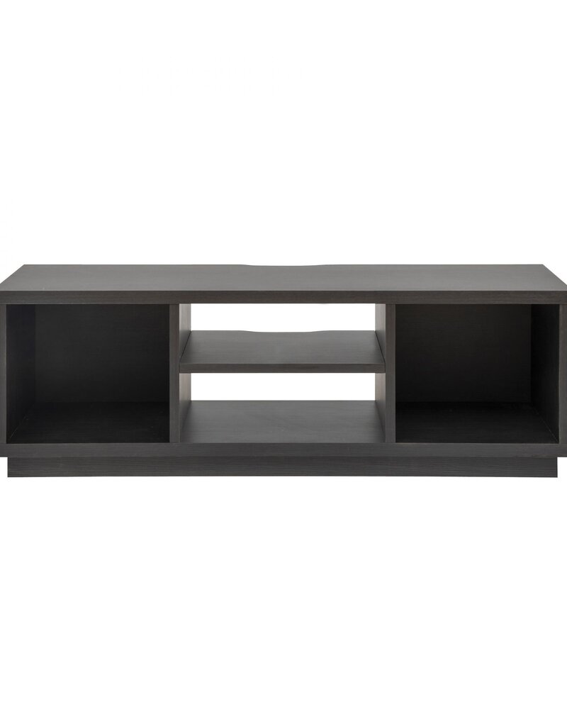 IRIS TV-standaard, TV-standaard, TV-bank, scherm tot 55 inch, OTS-125S, Black Oak, W36 x D126 x H41,5 cm