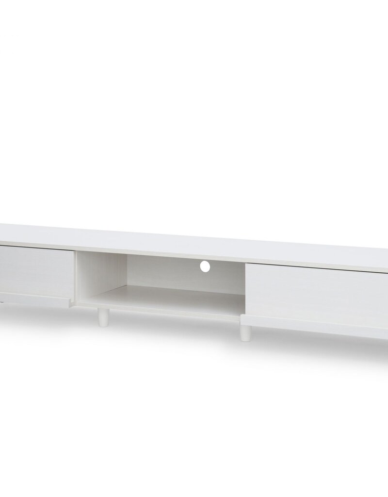 IRIS TV-standaard, TV-standaard, tv-bank voor schermen tot 65 inch, BAB-180A White Oak, W42,1 x D180 x H30 cm