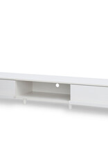 IRIS TV-standaard, TV-standaard, tv-bank voor schermen tot 65 inch, BAB-180A White Oak, W42,1 x D180 x H30 cm