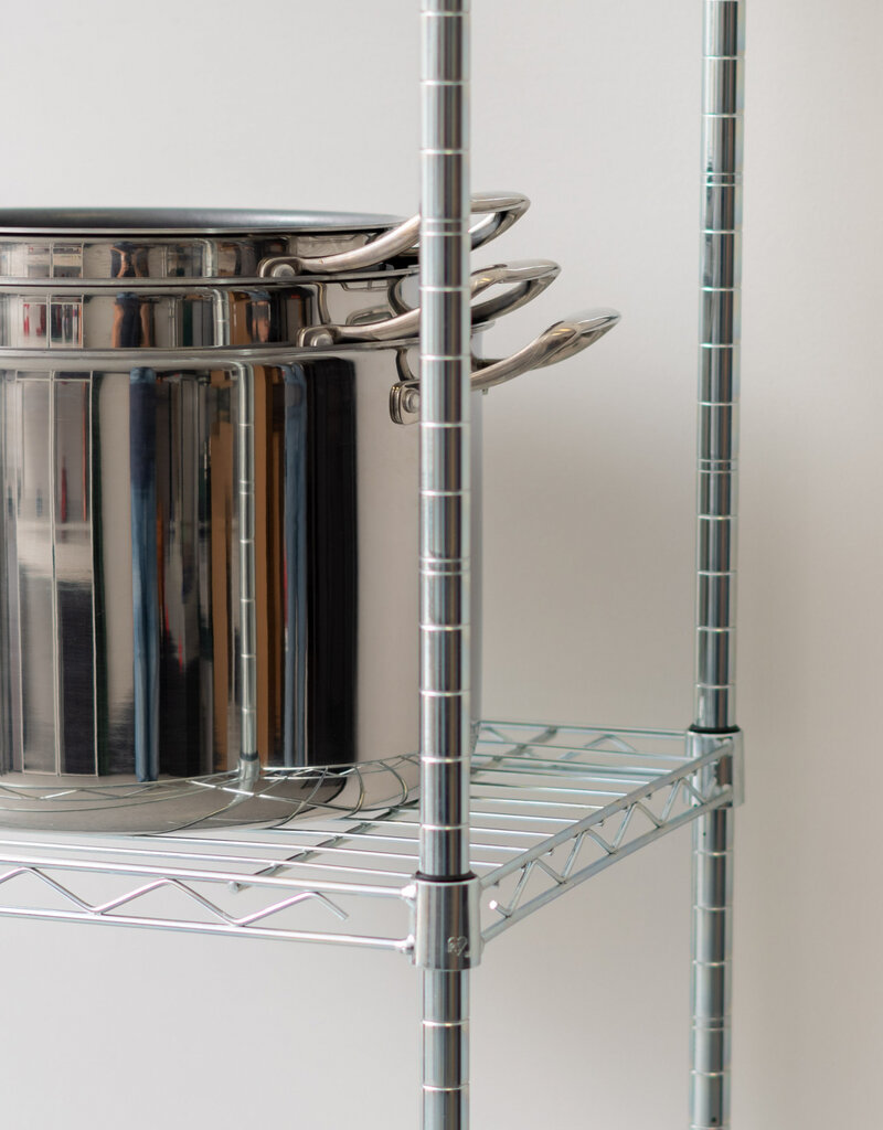 IRIS #Metal Rack 900 4-Tier Silver MR-MM4-S