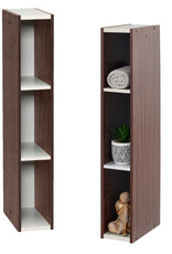 IRIS 3-plank opslag boekenkast, set van 2 accentmeubels, UB-9015, bruin