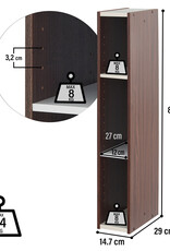 IRIS 3-plank opslag boekenkast, set van 2 accentmeubels, UB-9015, bruin