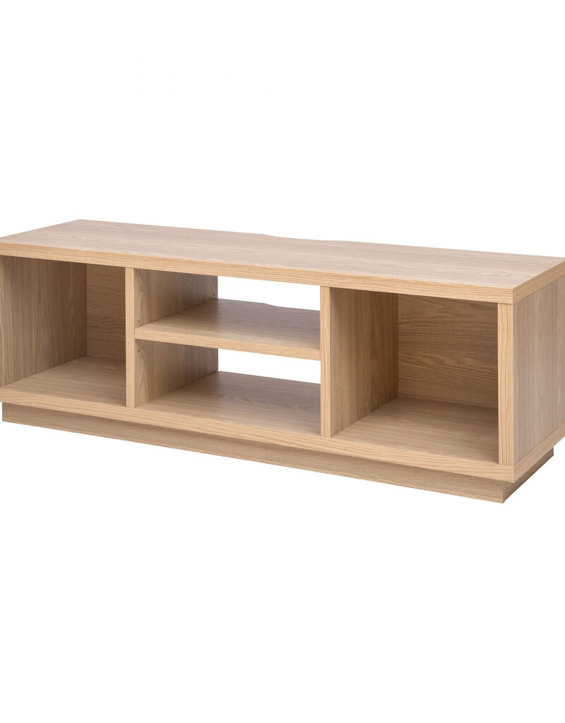 IRIS TV-standaard, TV-standaard, TV-bank, scherm tot 55 inch, OTS-125S, lichtbruin, W36 x D126 x H41,5 cm