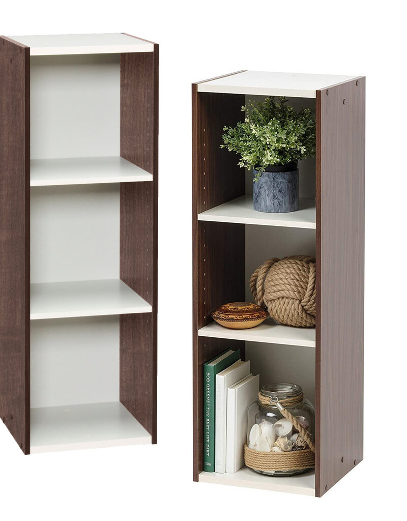 IRIS 3-plank opslagboekenkast, set van 2 accentmeubels - UB-9030, Bruin