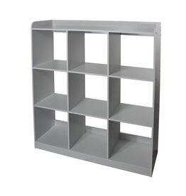 IRIS Children's cabinet, bookcase, toy organizer, 9 compartments, KCX-9, gray, W103.8 x D35 x H115 cm