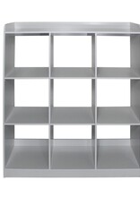 IRIS Kinderkast, boekenkast, speelgoedorganisator, 9 vakken, KCX-9, grijs, W103,8 x D35 x H115 cm