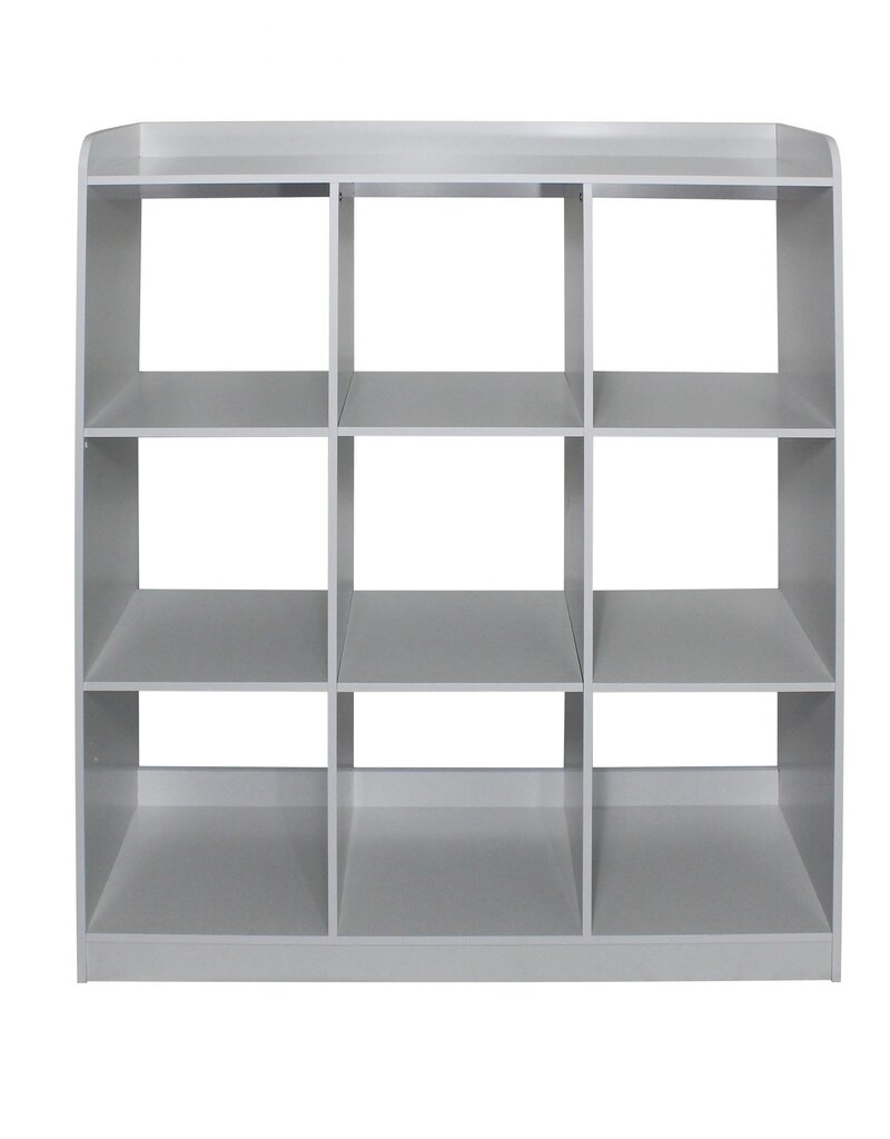 IRIS Kinderkast, boekenkast, speelgoedorganisator, 9 vakken, KCX-9, grijs, W103,8 x D35 x H115 cm