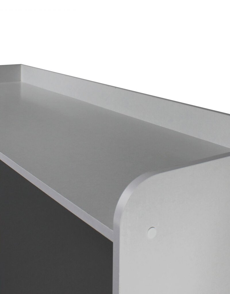 IRIS Kinderkast, boekenkast, speelgoedorganisator, 9 vakken, KCX-9, grijs, W103,8 x D35 x H115 cm