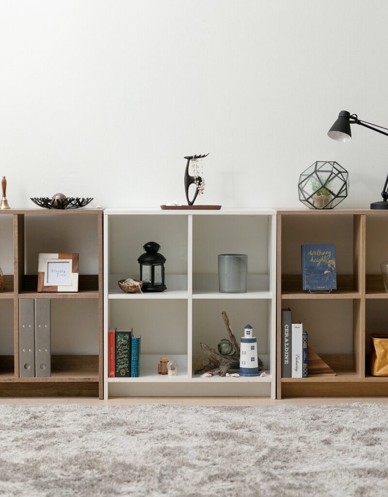 IRIS #FS]Wood Open Shelf WOS-4 A.Br