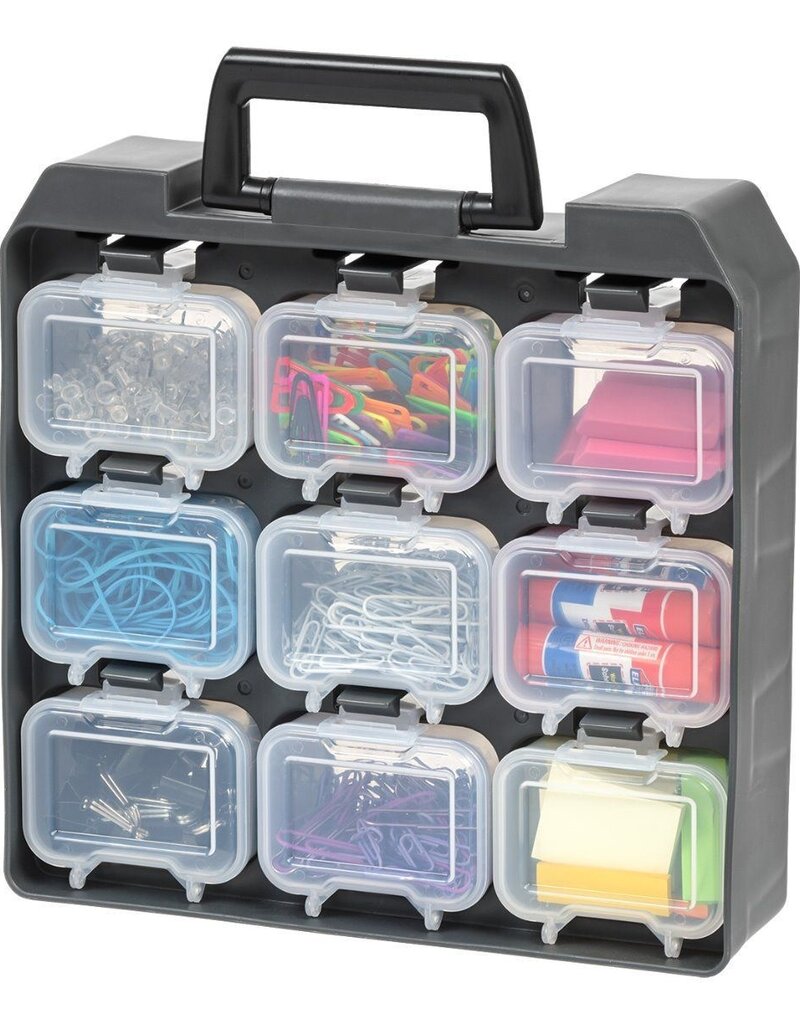 IRIS Opbergkoffer, Doos, Organizer, Eierdoos, UC-9, Grijs, W7,3 x D27,8 x H28,5 cm