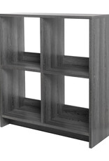 IRIS meubels, 4 opbergplanken, boekenkast, modulair, WOS-4, grijs eikenhout, W26,5 x D68,9 x H75,8 cm