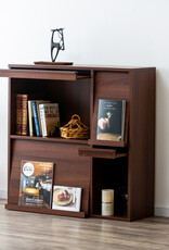 IRIS meubels, plank, opbergboekenkast, met 4 deuren, FR-F4 Brown, W33,8 x D89 x H90 cm