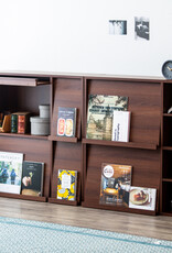 IRIS meubels, plank, opbergboekenkast, met 4 deuren, FR-F4 Brown, W33,8 x D89 x H90 cm