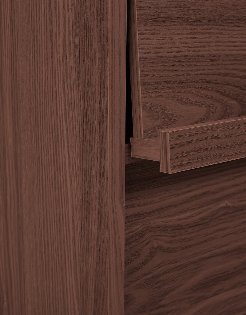 IRIS meubels, plank, opbergboekenkast, met 4 deuren, FR-F4 Brown, W33,8 x D89 x H90 cm