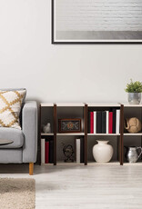 IRIS 2-plank opbergboekenkast, set van 2 accentmeubels, UB-6030, bruin