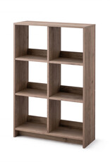 IRIS meubels, 6 opbergplanken, boekenkast, modulair, WOS-6, Ash Brown, W26,5 x D68,9 x H109,4 cm