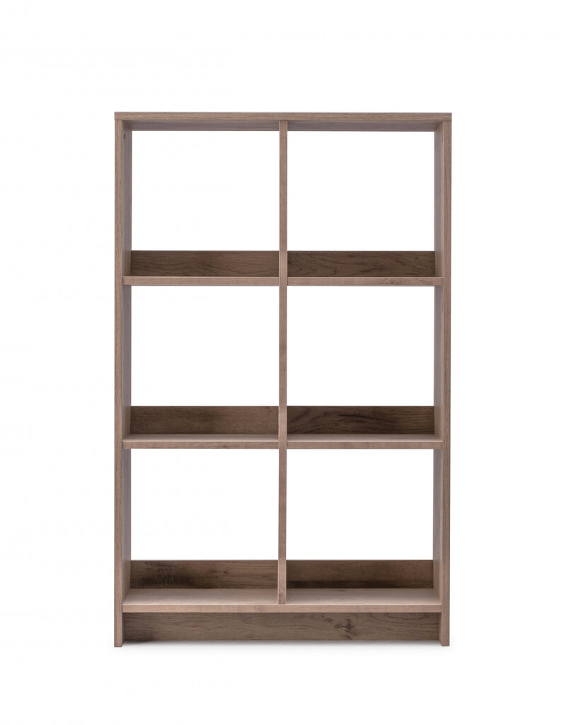 IRIS meubels, 6 opbergplanken, boekenkast, modulair, WOS-6, Ash Brown, W26,5 x D68,9 x H109,4 cm