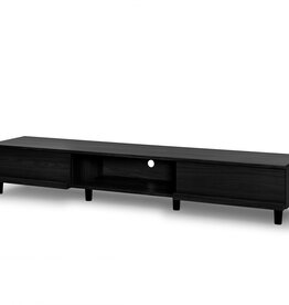 IRIS TV-standaard voor scherm tot 65 inch, 3 planken, BAB-180A, zwart eiken