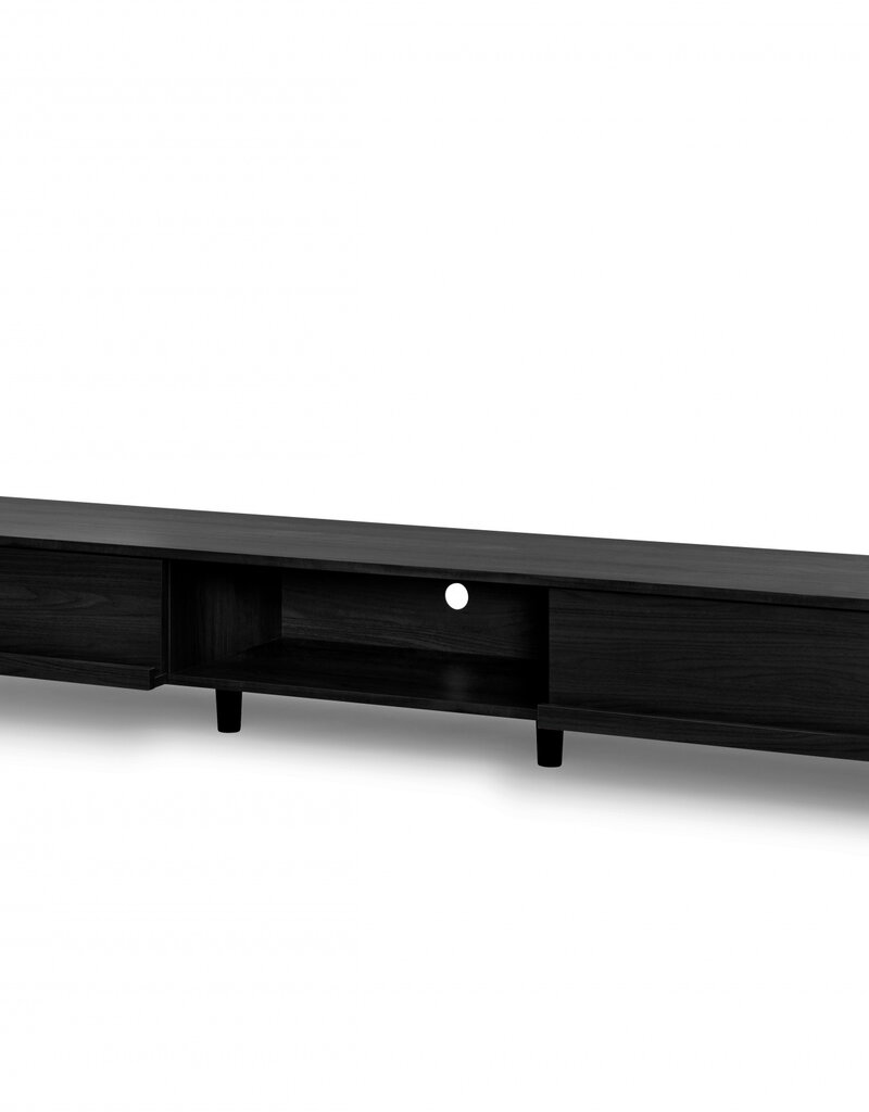 IRIS TV-standaard voor scherm tot 65 inch, 3 planken, BAB-180A, zwart eiken