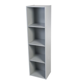 IRIS Children's cabinet, bookcase, toy organizer, KCX-4 - gray, W35.4 x D35.1 x H138.6 cm