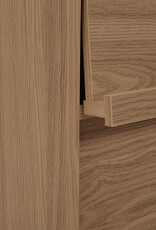 IRIS meubels, plank, opbergboekenkast, met 4 deuren, FR-F4 Ash Brown, W33,8 x D89 x H90 cm
