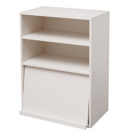 IRIS houten opbergplank met deuren, CHR-1, Wit Eikenhout, W59 x D40,9 x H83,6 cm