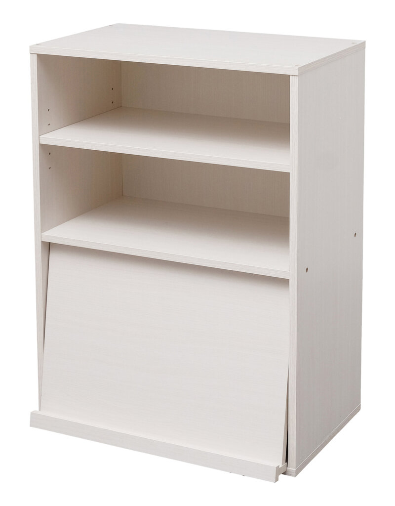 IRIS houten opbergplank met deuren, CHR-1, Wit Eikenhout, W59 x D40,9 x H83,6 cm