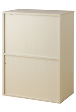 IRIS houten opbergplank met deuren, CHR-1, Wit Eikenhout, W59 x D40,9 x H83,6 cm