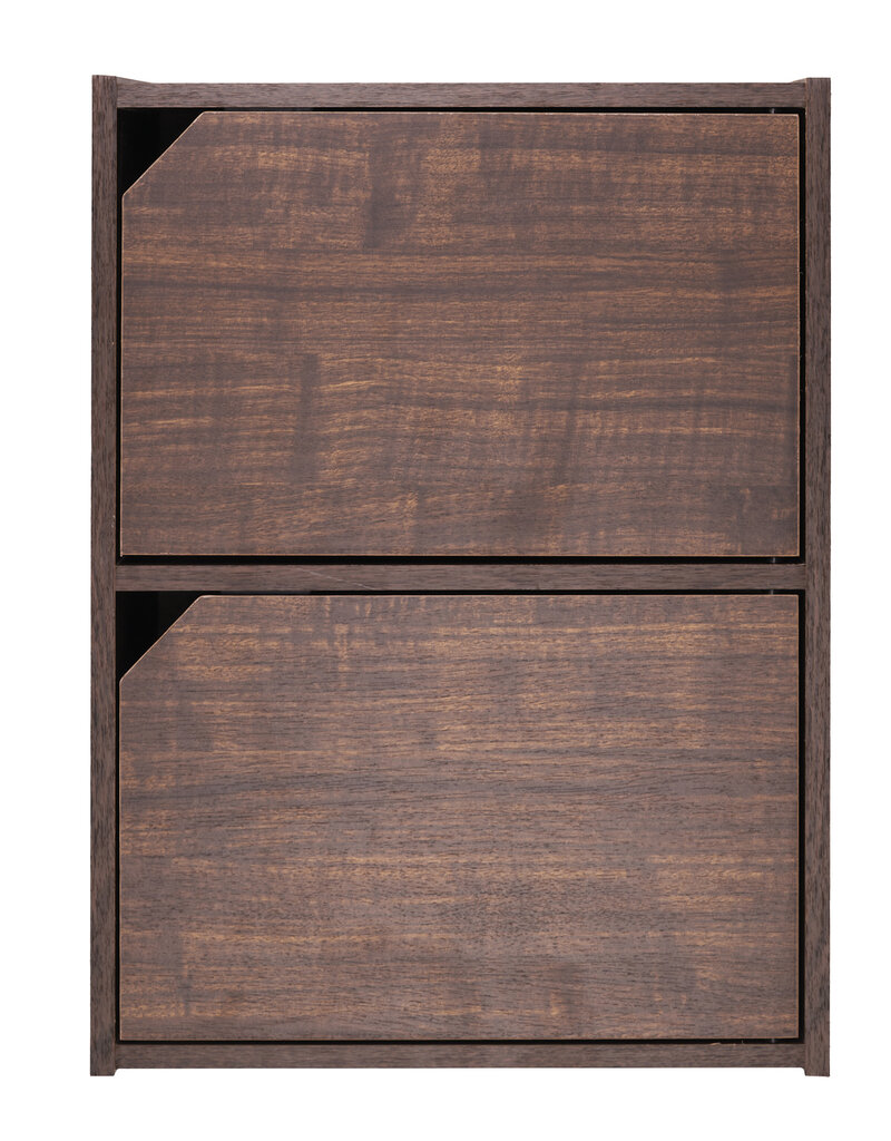 IRIS opbergkast, set van 2 houten opslagplanken, MDB-2D, bruin