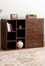 IRIS boekenkast, meubels, 6 planken, opslagkubus, modulair, CFR-9060, bruin, W35 x D59 x H83,6 cm