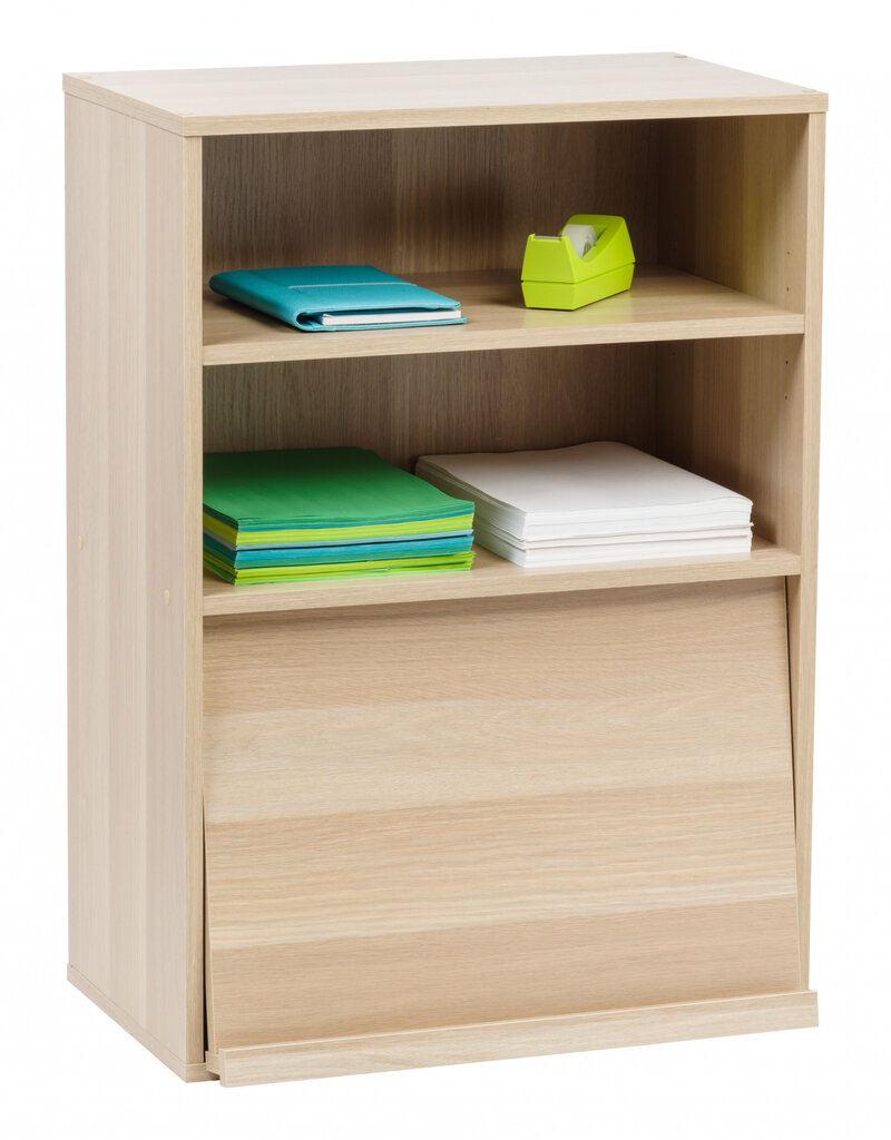 IRIS opbergkast, 1 vouwdeur, massief en modern ontwerp, CHR-1, lichtbruin