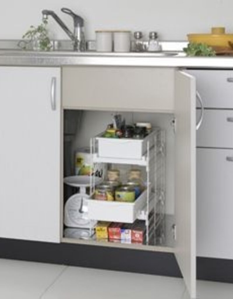 IRIS opslagtoren, plastic organizer, 4 lades van 15 W- DC-304, wit, W40 x D29 x H81 cm