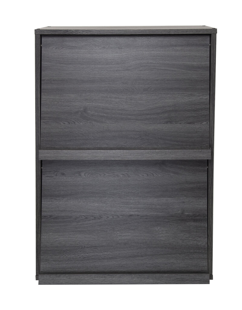 IRIS meubels, boekenkast, opbergplank met 2 deuren, CHR-2, grijs eik, W40,9 x D59 x H83,6 cm