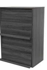 IRIS meubels, boekenkast, opbergplank met 2 deuren, CHR-2, grijs eik, W40,9 x D59 x H83,6 cm