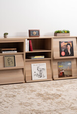 IRIS meubels, boekenkast, opbergplank met 2 deuren, CHR-2, lichtbruin, W40,9 x D59 x H83,6 cm