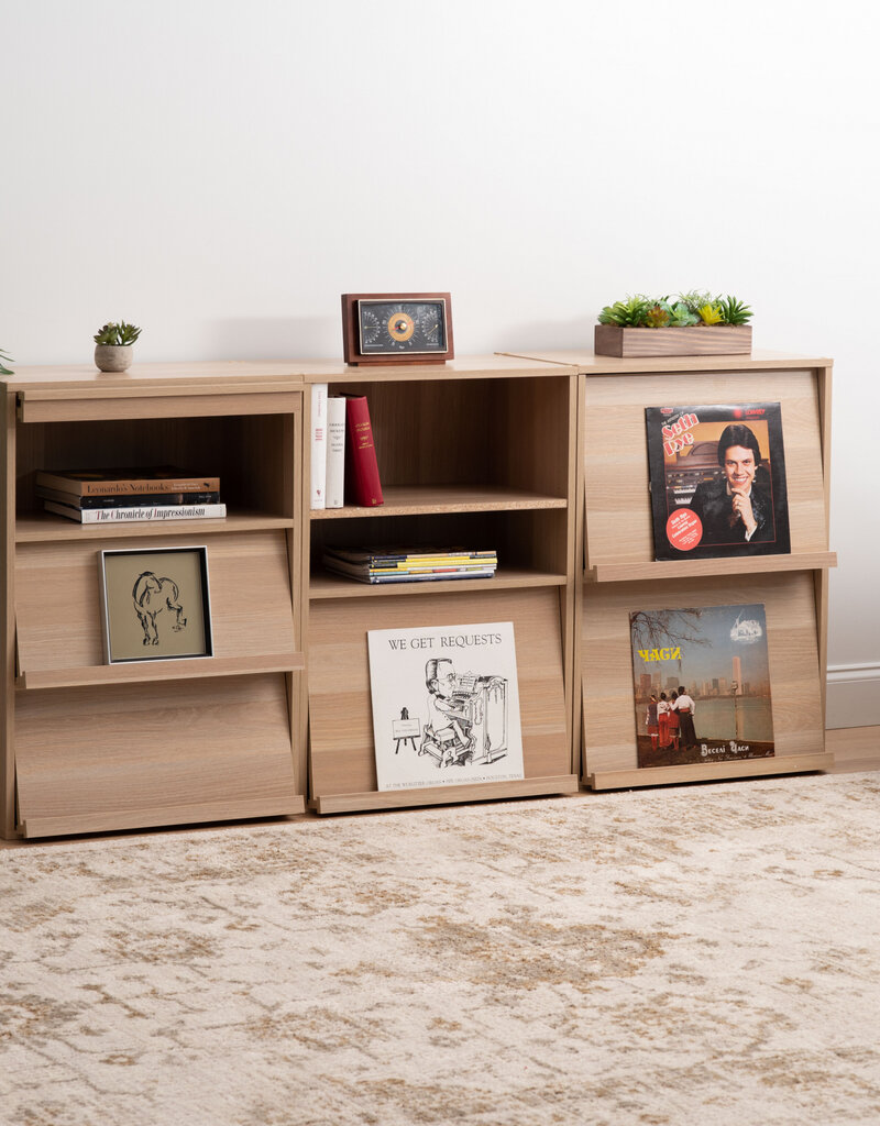 IRIS meubels, boekenkast, opbergplank met 2 deuren, CHR-2, lichtbruin, W40,9 x D59 x H83,6 cm