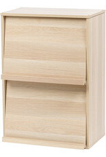 IRIS meubels, boekenkast, opbergplank met 2 deuren, CHR-2, lichtbruin, W40,9 x D59 x H83,6 cm