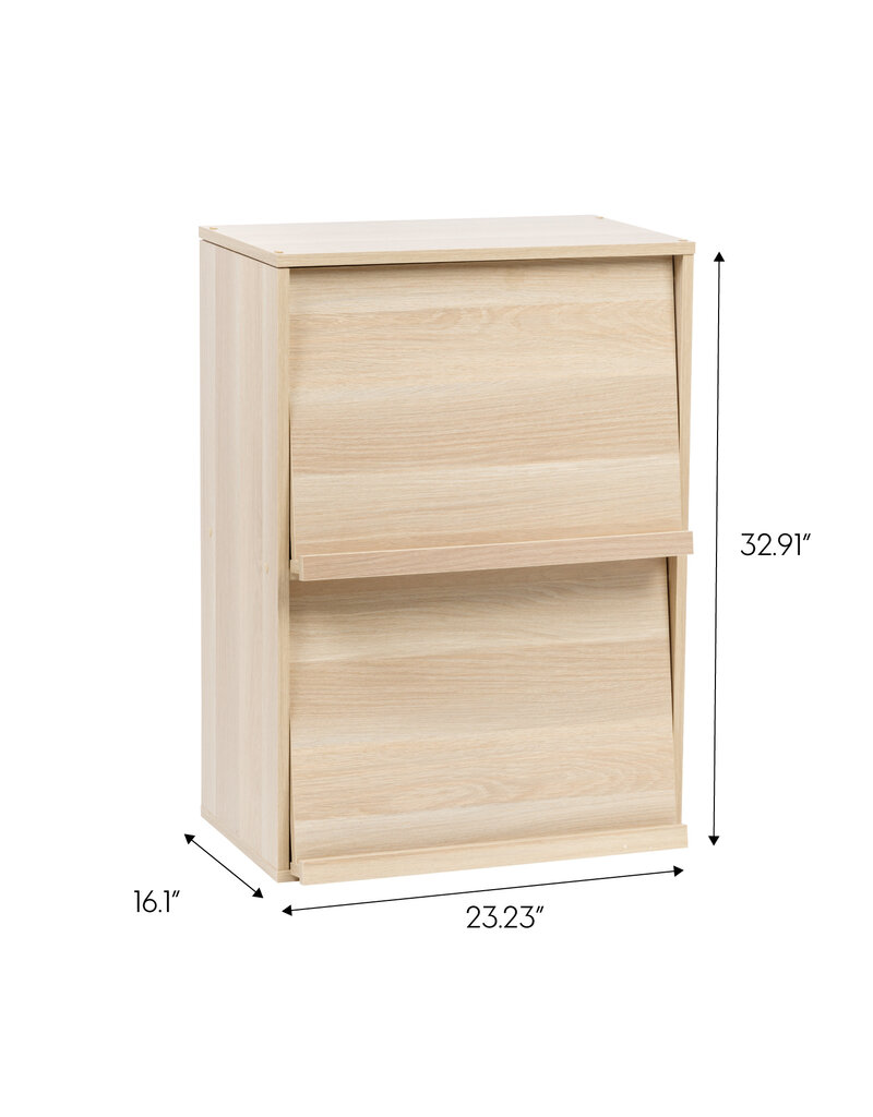 IRIS meubels, boekenkast, opbergplank met 2 deuren, CHR-2, lichtbruin, W40,9 x D59 x H83,6 cm