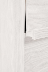 IRIS meubels, plank, opbergboekenkast, met 2 deuren, FR-F2 - Wit Eikenhout, W33,8 x D89 x H90 cm