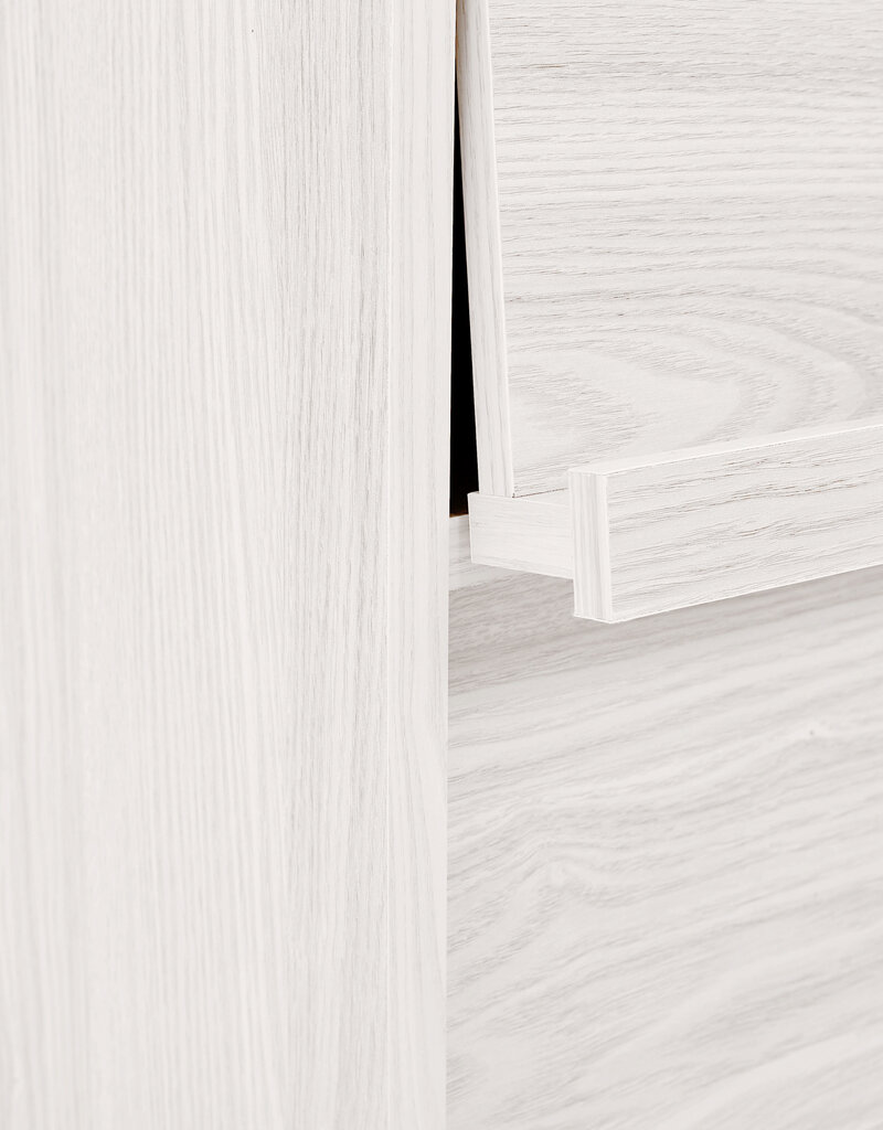 IRIS meubels, plank, opbergboekenkast, met 2 deuren, FR-F2 - Wit Eikenhout, W33,8 x D89 x H90 cm