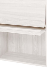 IRIS meubels, plank, opbergboekenkast, met 2 deuren, FR-F2 - Wit Eikenhout, W33,8 x D89 x H90 cm