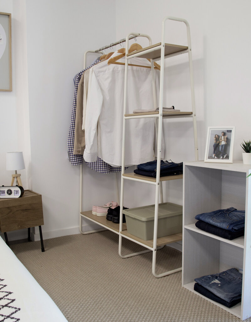 IRIS FS]Metal Garment Rack PI-B3 W