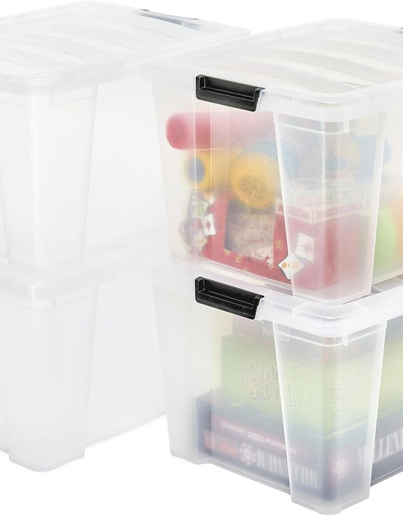 IRIS Handy Box- 30 liters - set of 4- HB-30 - Transparent