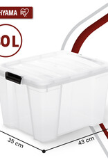 IRIS Handy Box- 30 liters - set of 4- HB-30 - Transparent