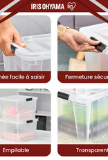 IRIS Handy Box- 30 liters - set of 4- HB-30 - Transparent