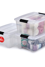 IRIS New Top Box - 15L - set of 3 - Transparent