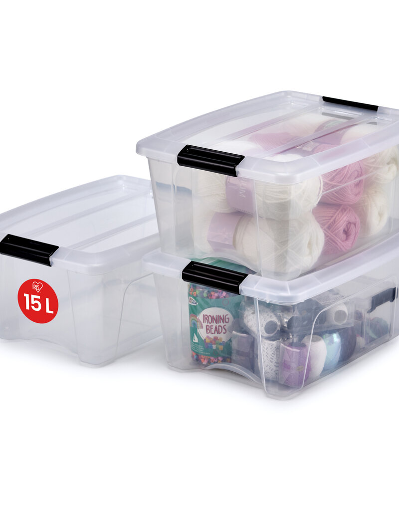 IRIS New Top Box - 15L - set van 3 - Transparant