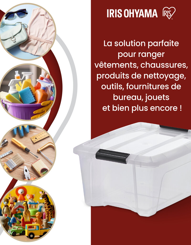 IRIS New Top Box - 15L - set van 3 - Transparant