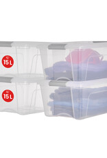 IRIS New Top Box - 15 liters - set of 4 - NTB-15 - Grey